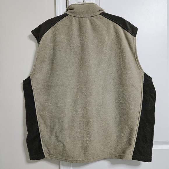 Columbia Fleece Vest Mens XXL Tan Steens Mountain Full Zip Two Tone Outdoors - Picture 8 of 8